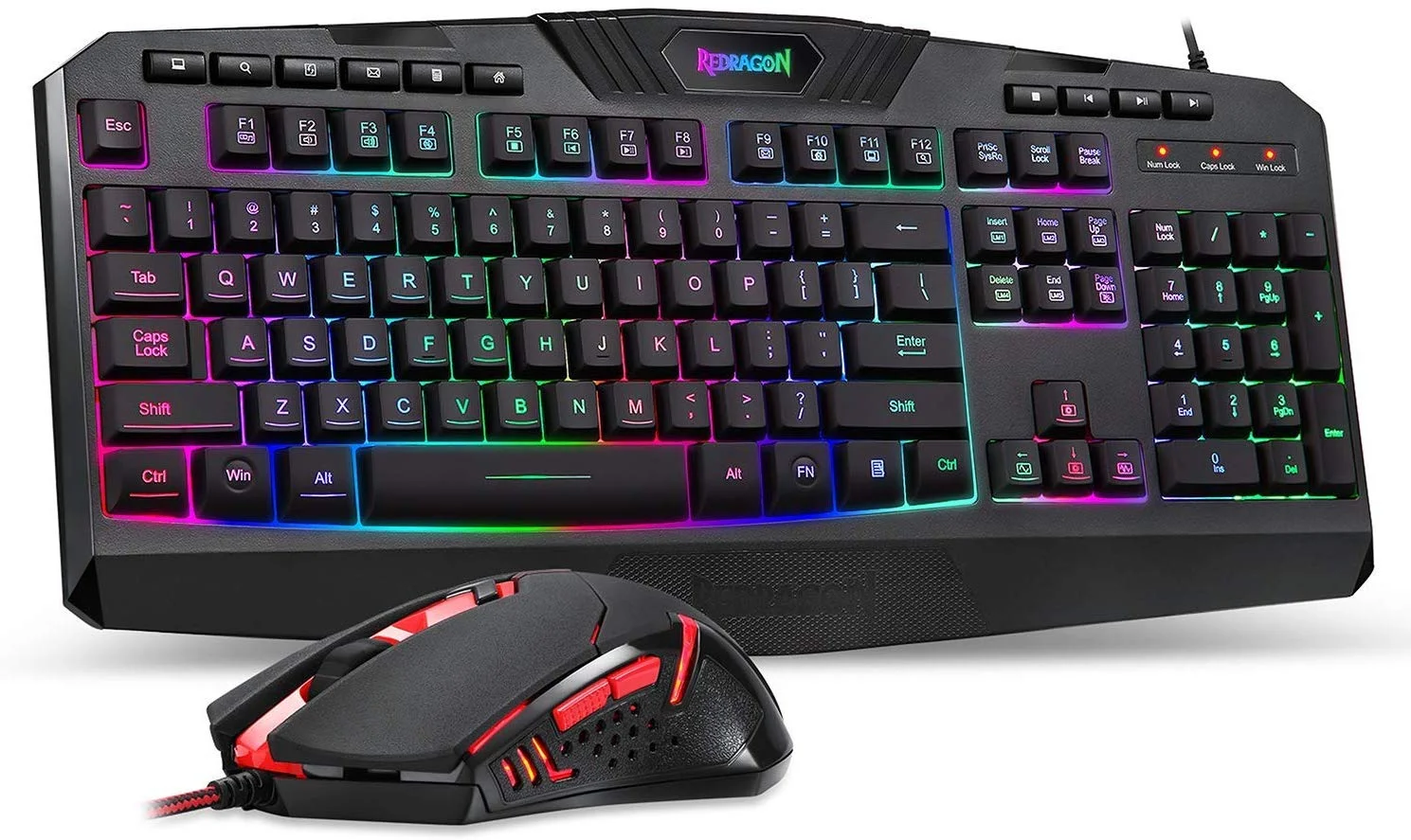 REDRAGON S101 PC GAMING KEYBOARD AND MOUSE COMBO FOR $23.78