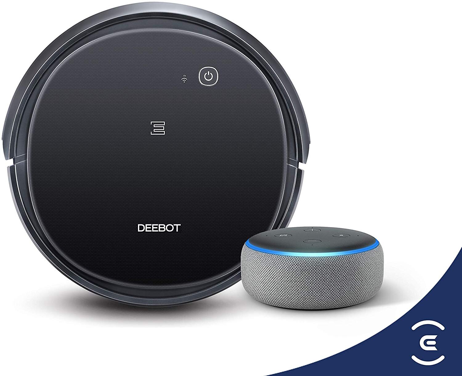 ECOVACS DEEBOT 500 ROBOTIC VACUUM CLEANER WITH MAX POWER SUCTION + ECHO DOT (3RD GEN) FOR $169.99