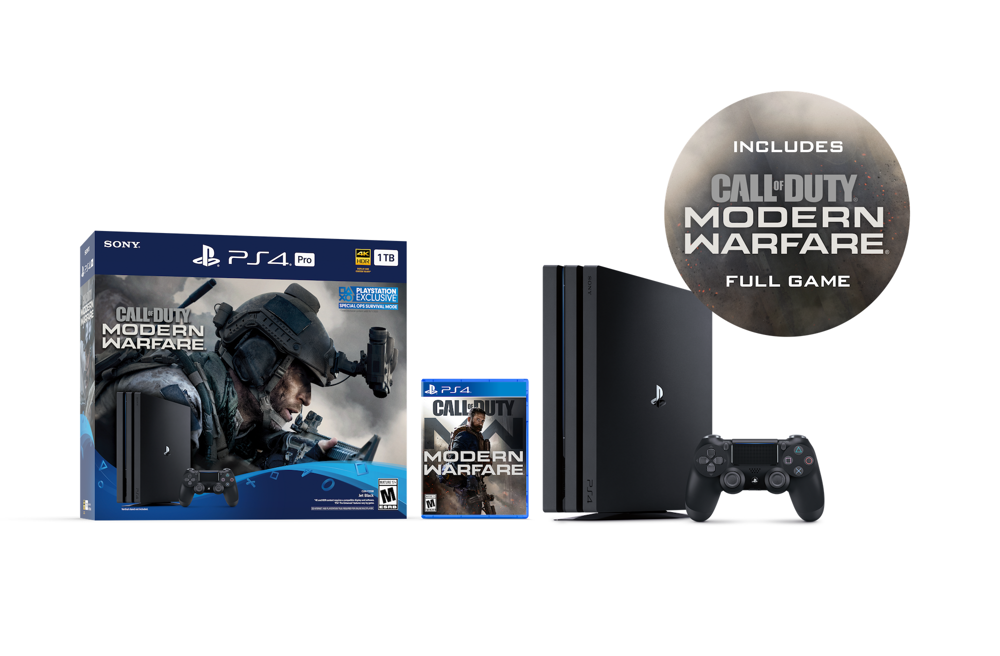 CALL OF DUTY: MODERN WARFARE PLAYSTATION 4 PRO BUNDLE FOR $299.99