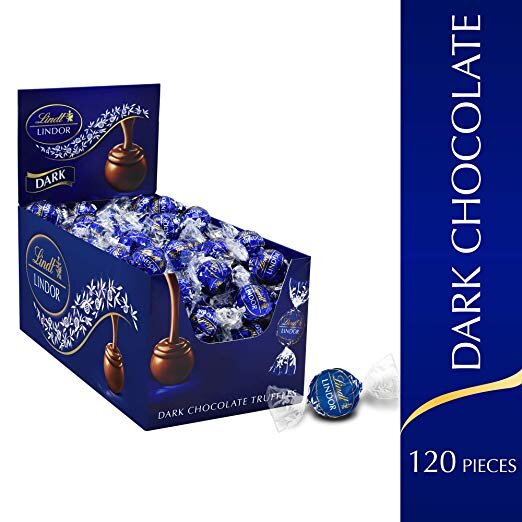 120 COUNT - LINDT LINDOR DARK CHOCOLATE TRUFFLES FOR $20.76