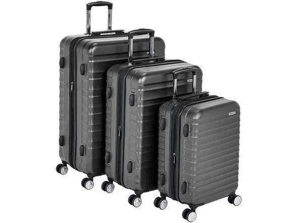 3-PIECE AMAZONBASICS PREMIUM HARDSIDE LUGGAGE SETS FOR $64.99