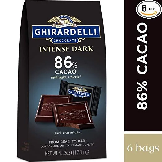 6 BAGS - GHIRARDELLI INTENSE DARK CHOCOLATE SQUARES FOR $10.06