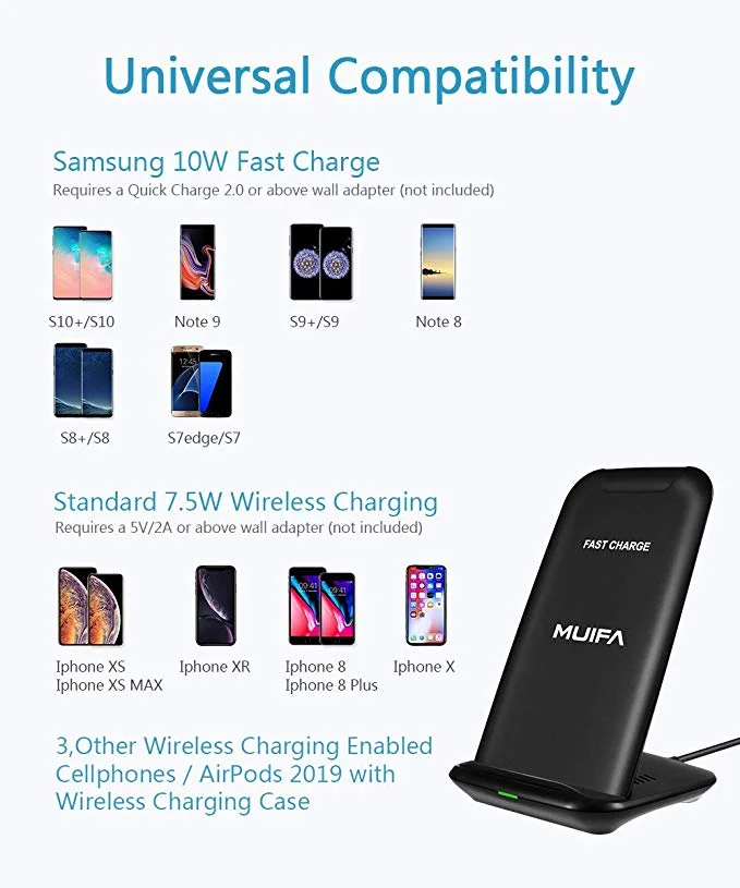 QI WIRELESS CHARGING STAND FOR $9.99