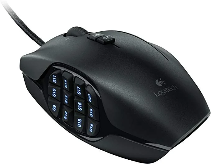 LOGITECH G600 MMO GAMING MOUSE, RGB BACKLIT, 20 PROGRAMMABLE BUTTONS FOR $27.99