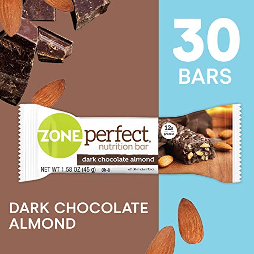 30 COUNT - ZONEPERFECT NUTRITION SNACK BARS, DARK CHOCOLATE ALMOND FOR $17.88