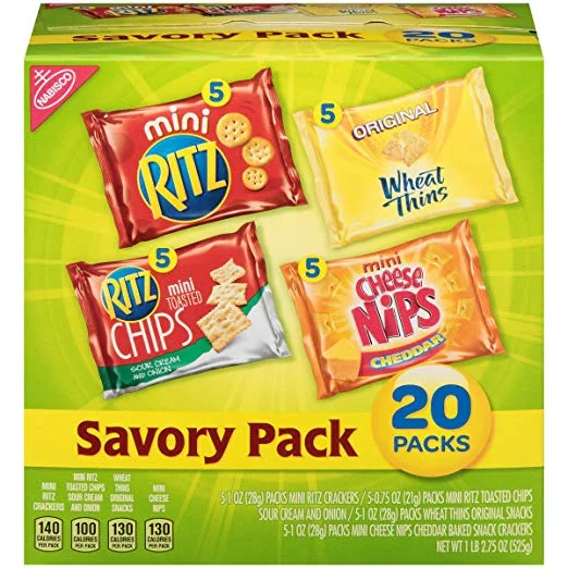 20 COUNT - NABISCO SAVORY CRACKER VARIETY PACK FOR $4.74