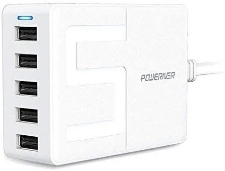 5-PORT 40W USB CHARGING STATION FOR $8.99