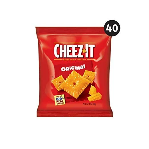 40 SNACK BAGS - CHEEZ-IT, BAKED SNACK CHEESE CRACKERS FOR $8.50