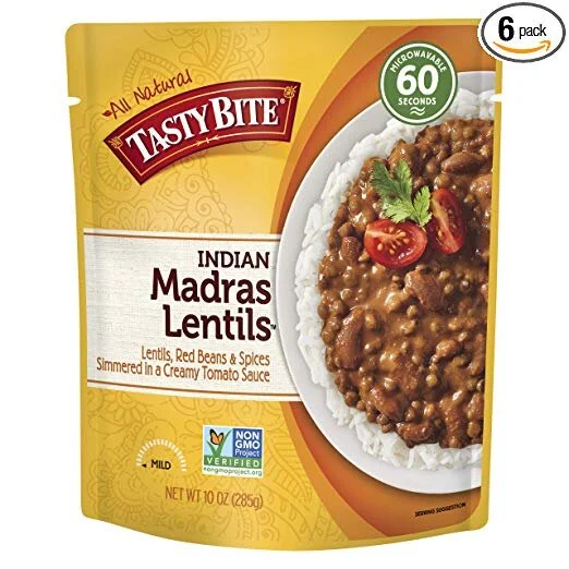 PACK OF 6 - TASTY BITE INDIAN ENTREE MADRAS LENTILS, 10 OZ FOR $6.26