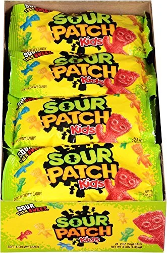 SOUR PATCH KIDS SWEET &amp; SOUR CANDY - 24 FULL SIZE PACKS FOR $14.14