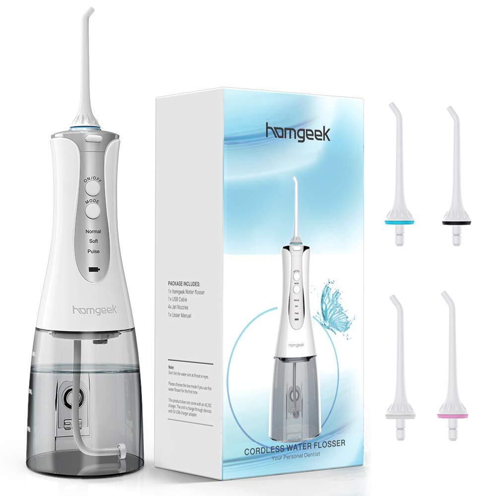 CORDLESS DENTAL WATER FLOSSER (320ML 3 MODES &amp; 4 TIPS) FOR $29.59