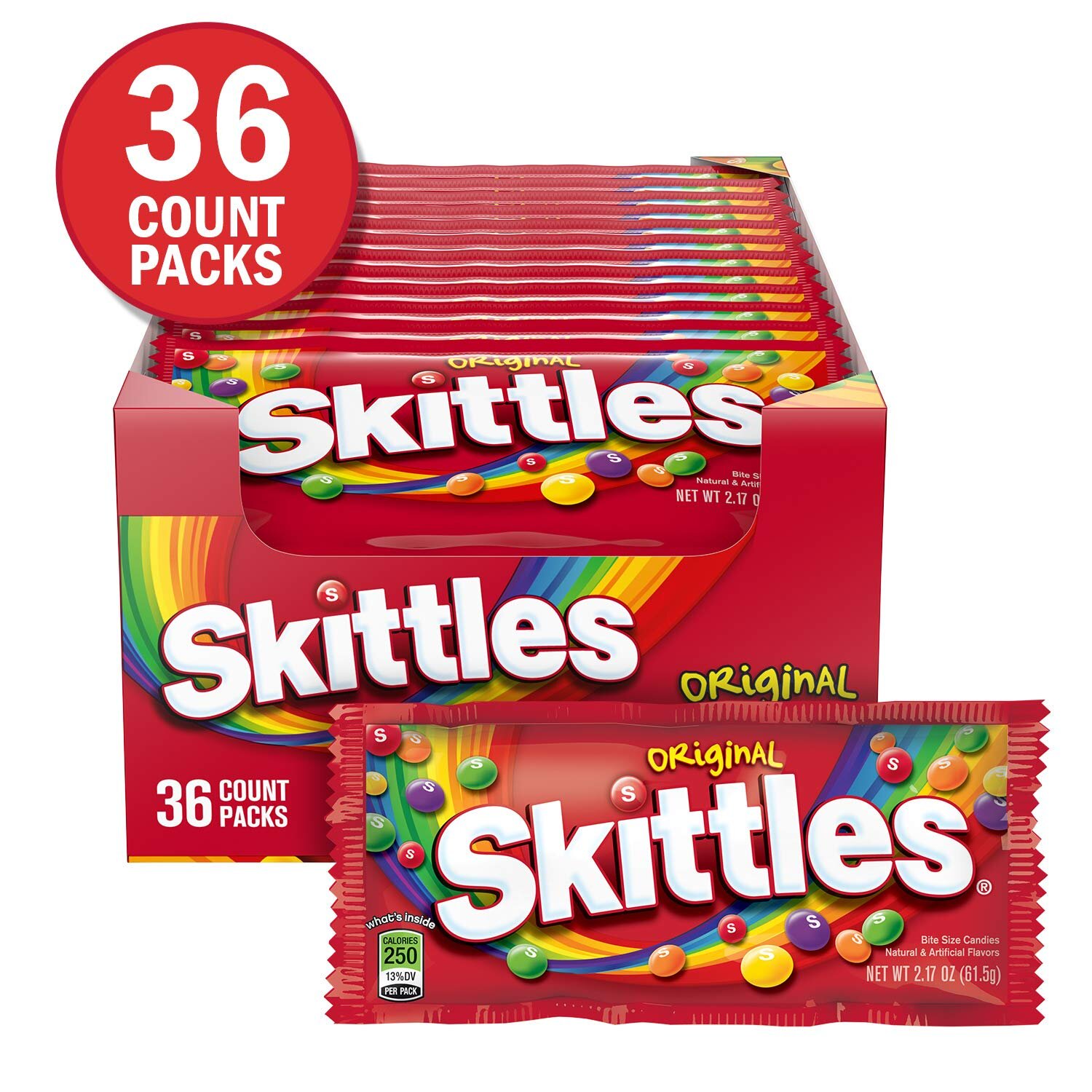 36 FULL-SIZE BAGS OF SKITTLES FOR $18.99