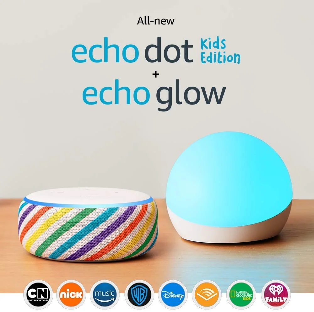 ECHO DOT KIDS EDITION - RAINBOW - WITH ECHO GLOW FOR $59.98