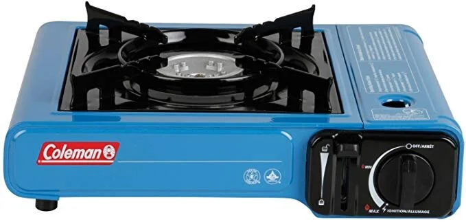 COLEMAN PORTABLE BUTANE STOVE WITH CARRYING CASE FOR $12.99