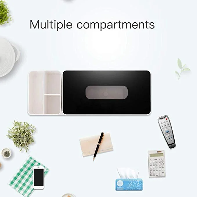 PLASTIC NAPKIN DISPENSER TISSUE BOX WITH STORAGE COMPARTMENTS FOR $6.30