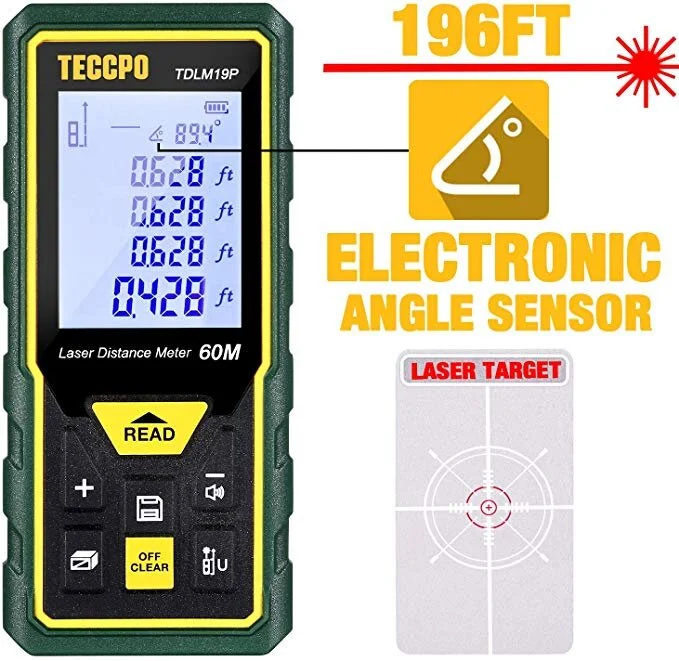 LASER DISTANCE METER WITH ELECTRONIC ANGLE SENSOR FOR $22.09
