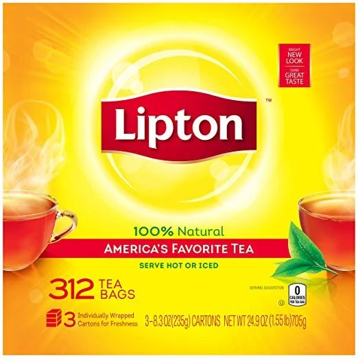 PACK OF 312 - LIPTON BLACK TEA BAGS FOR $6.99
