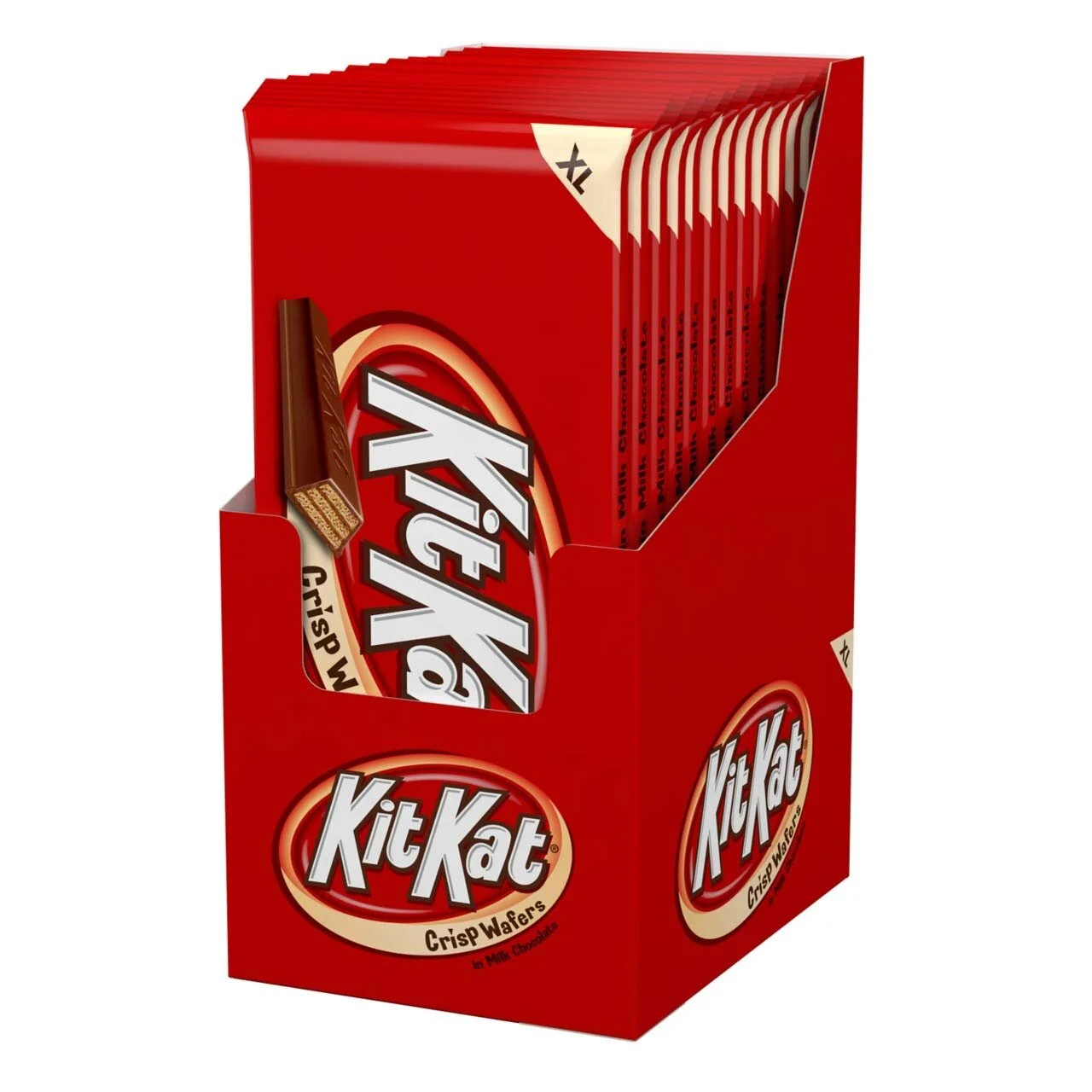 KIT KAT CHOCOLATE CANDY BAR, EXTRA LARGE FOR CHRISTMAS GIFTS AND HOLIDAY GIFT BAGS (PACK OF 12) FOR $15.30
