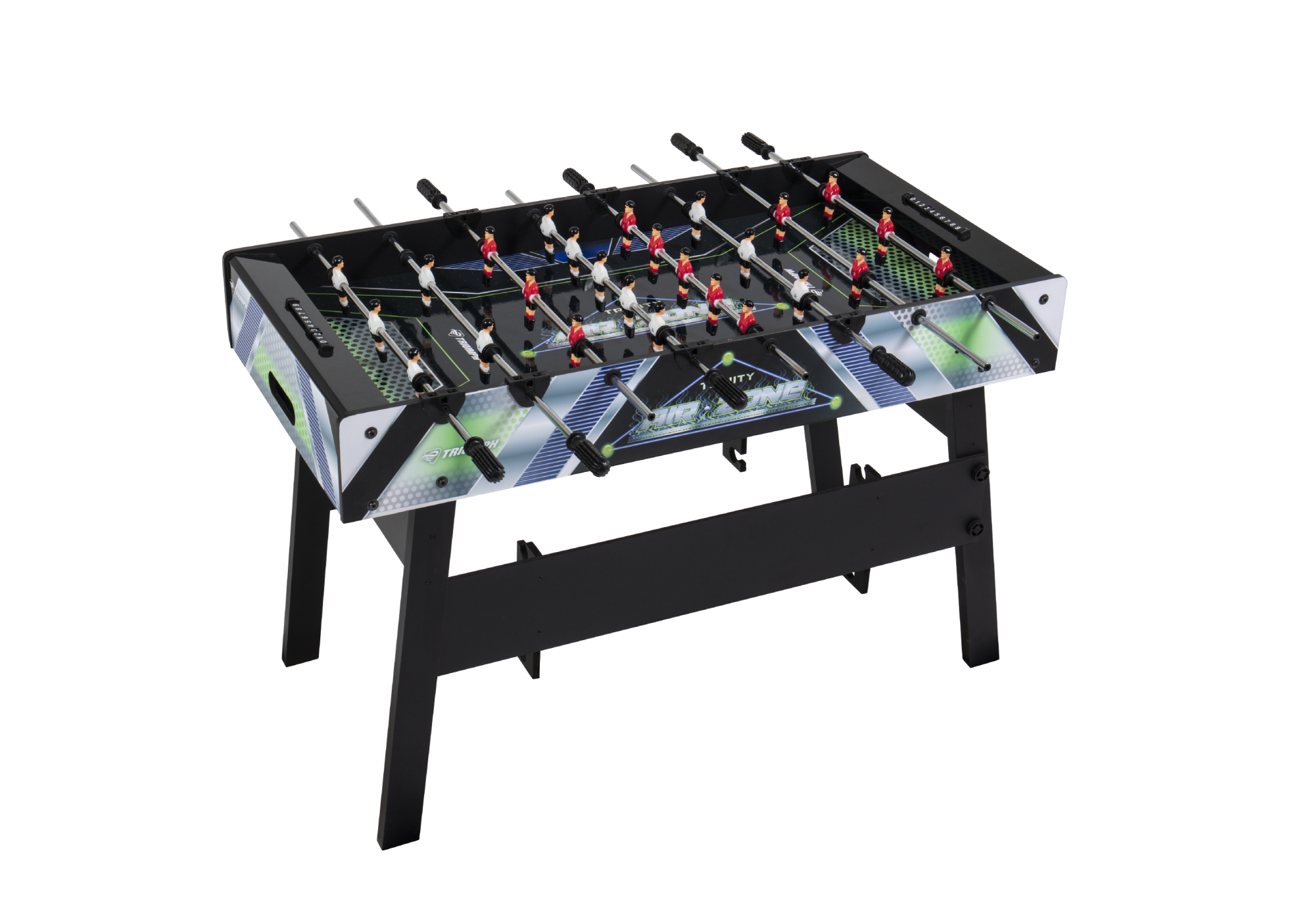 TRIUMPH 2-IN-1 AIR ZONE AIR HOCKEY FOOSBALL COMBINATION GAME TABLE WITH QUICK CONNECT ASSEMBLY FOR $39.00