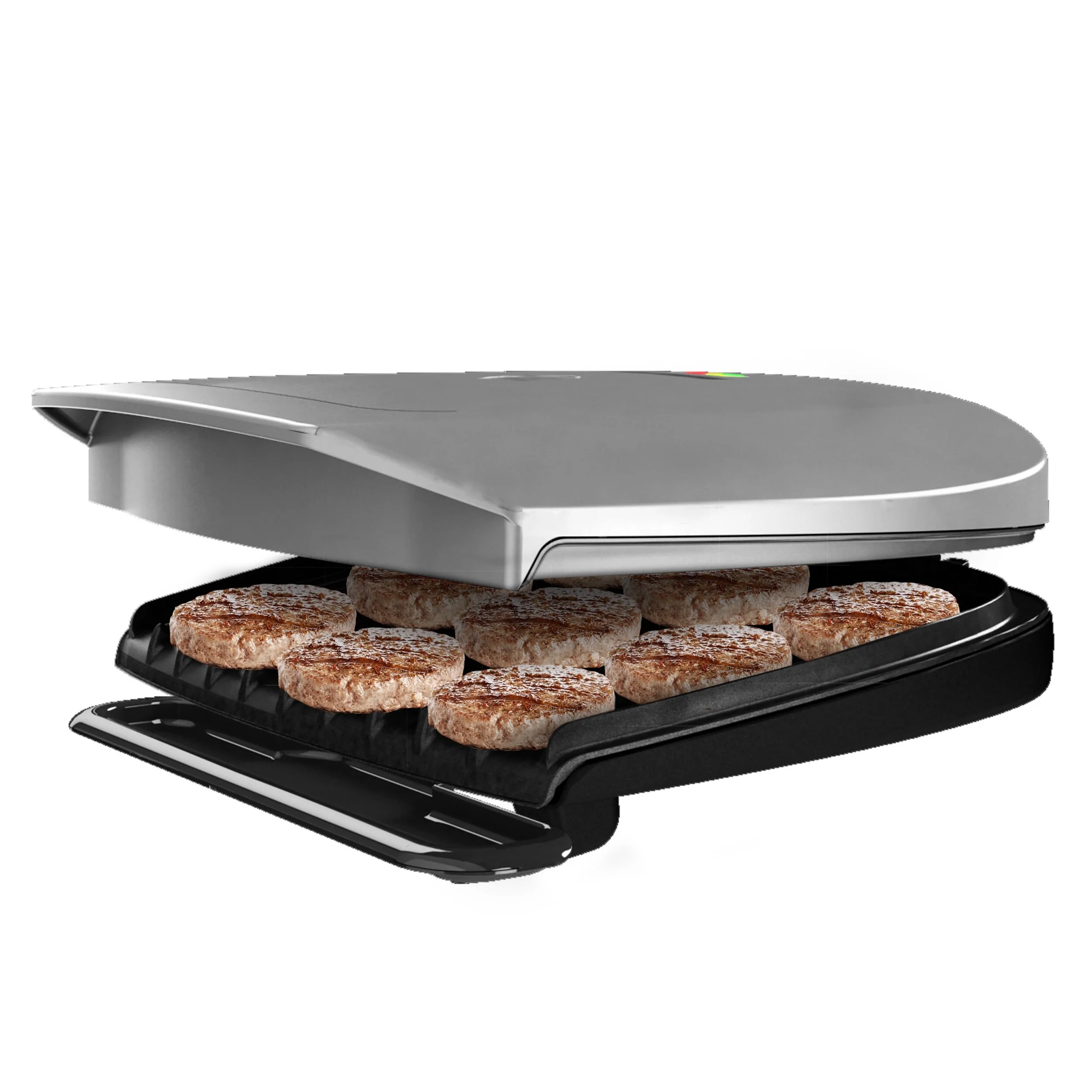 GEORGE FOREMAN 9-SERVING CLASSIC PLATE ELECTRIC INDOOR GRILL AND PANINI PRESS FOR $19.99