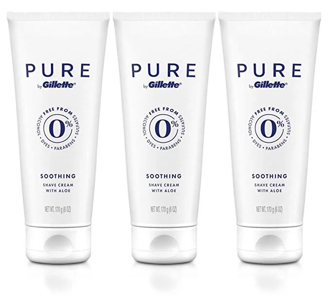 PURE BY GILLETTE SHAVING CREAM FOR MEN, PACK OF 3 FOR $6.98