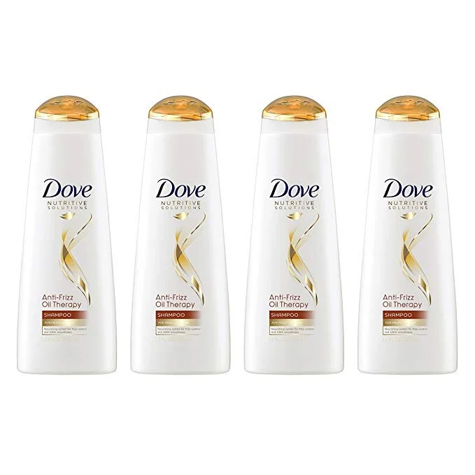 DOVE NUTRITIVE SOLUTIONS SHAMPOO, ANTI-FRIZZ OIL THERAPY, PACK OF 4 FOR $7.22