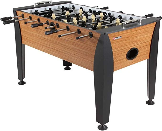 ATOMIC PRO FORCE 56” FOOSBALL TABLE WITH INTERNAL BALL RETURN AND BALL ENTRY FOR $159.00