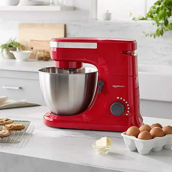 AMAZONBASICS MULTI-SPEED STAND MIXER WITH ATTACHMENTS FOR $69.15