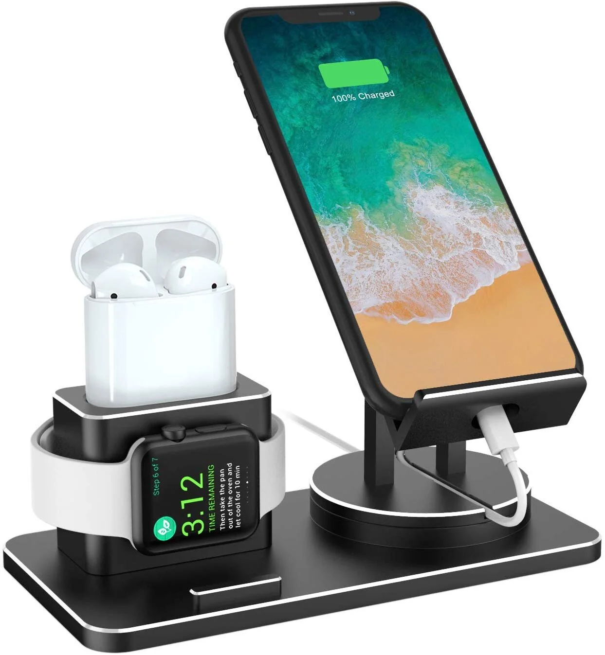 4-IN-1 CHARGING STATION FOR APPLE PRODUCTS FOR $13.71