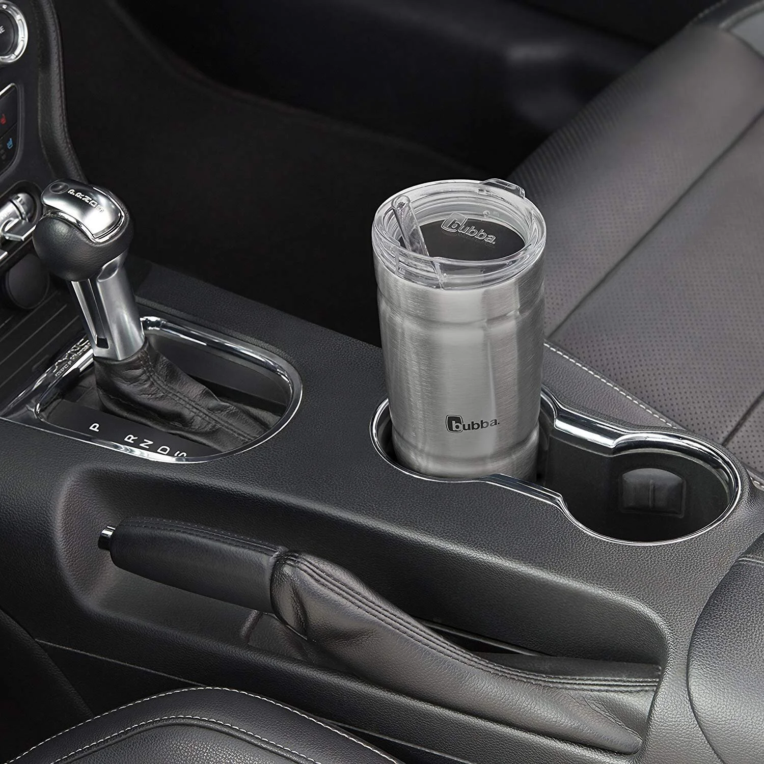 VACUUM-INSULATED STAINLESS STEEL TUMBLER WITH STRAW, 24 OZ FOR $8.99