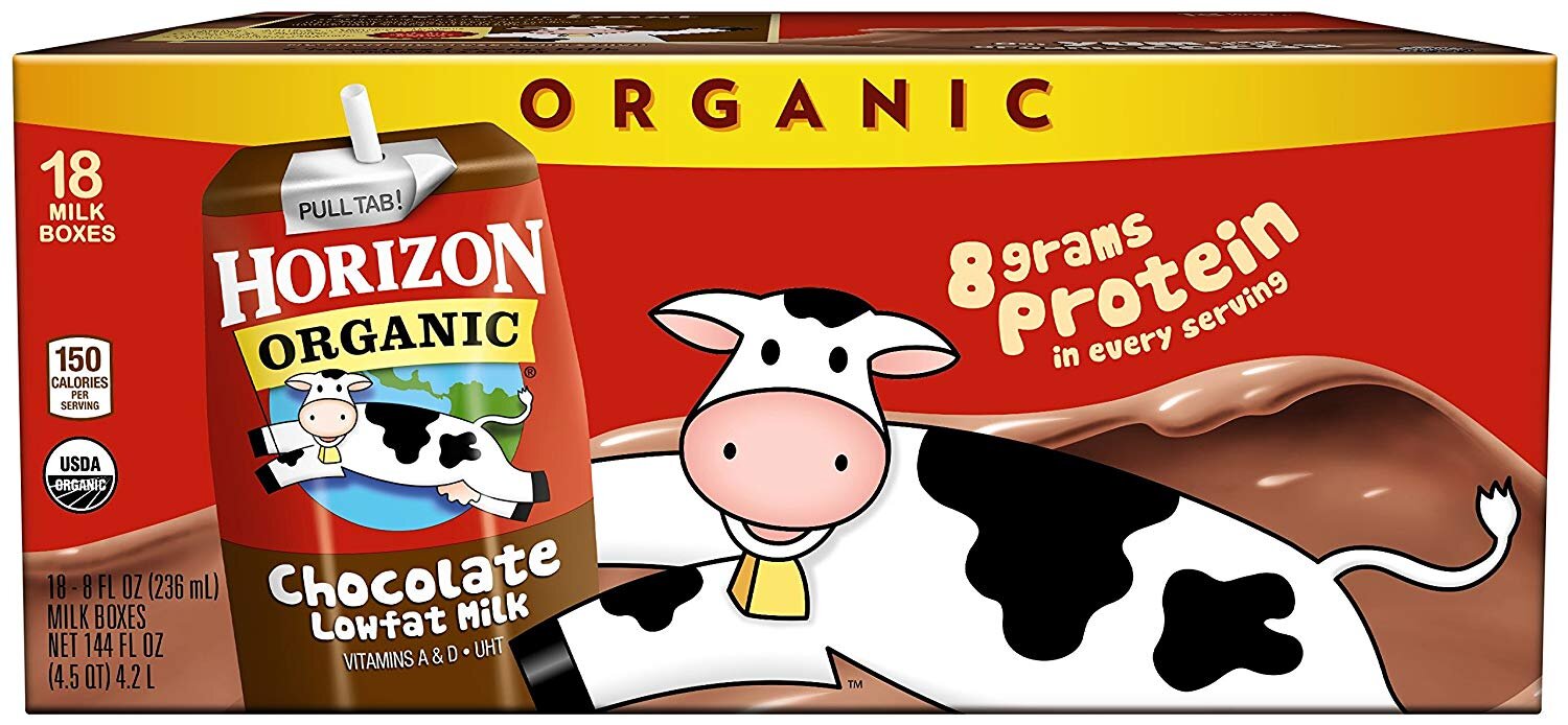 HORIZON ORGANIC, LOWFAT ORGANIC MILK BOX, CHOCOLATE, 8 FL. OZ (PACK OF 18) FOR $13.01