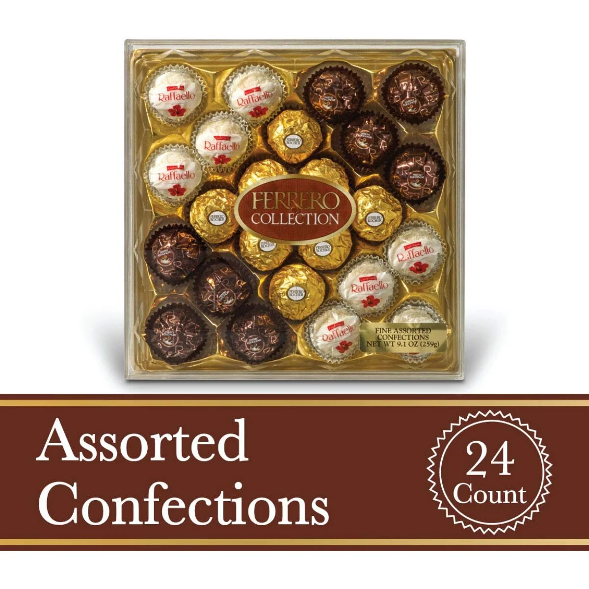 FERRERO ROCHER FINE HAZELNUT MILK CHOCOLATES, 24 COUNT FOR $8.69
