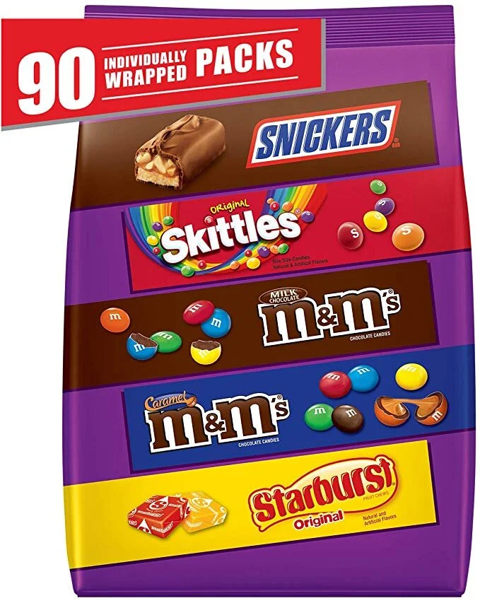 MILK CHOCOLATE CANDY VARIETY MIX - 90 PIECES FOR $13.59
