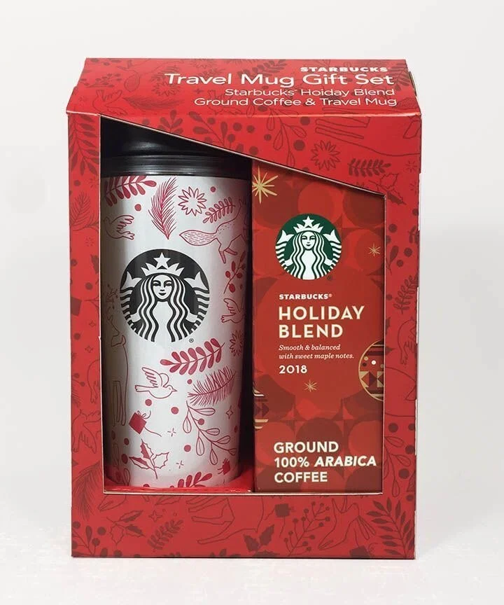 STARBUCKS TRAVEL MUG WITH COCOA GIFT SET, 3 PIECES FOR $13.98
