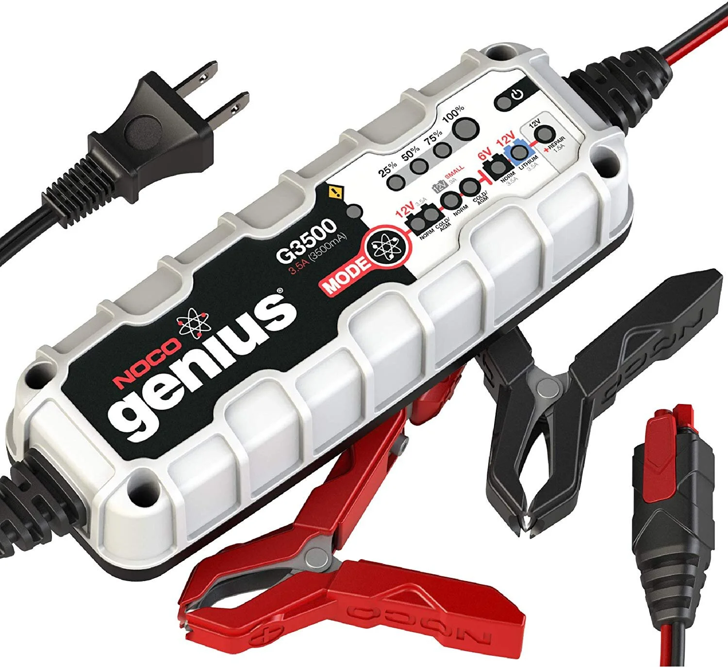 NOCO GENIUS G3500 6V/12V 3.5 AMP BATTERY CHARGER AND MAINTAINER FOR $36.49