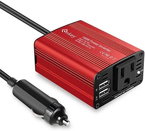 150W CAR POWER INVERTER WITH DUAL USB CHARGER FOR $10.59