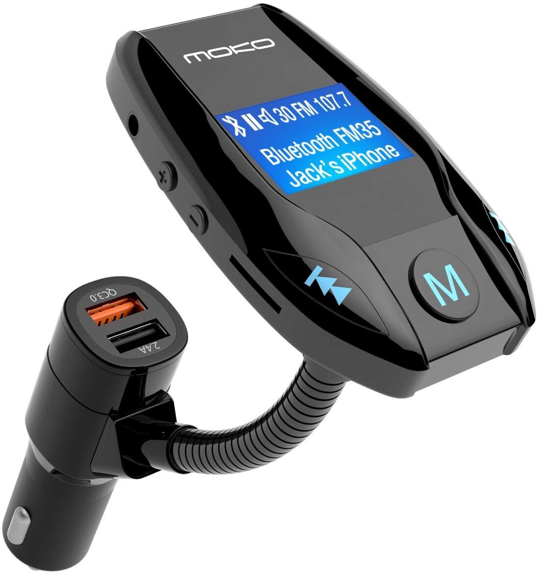 FM TRANSMITTER WITH QC 3.0 PORT FOR $7.57
