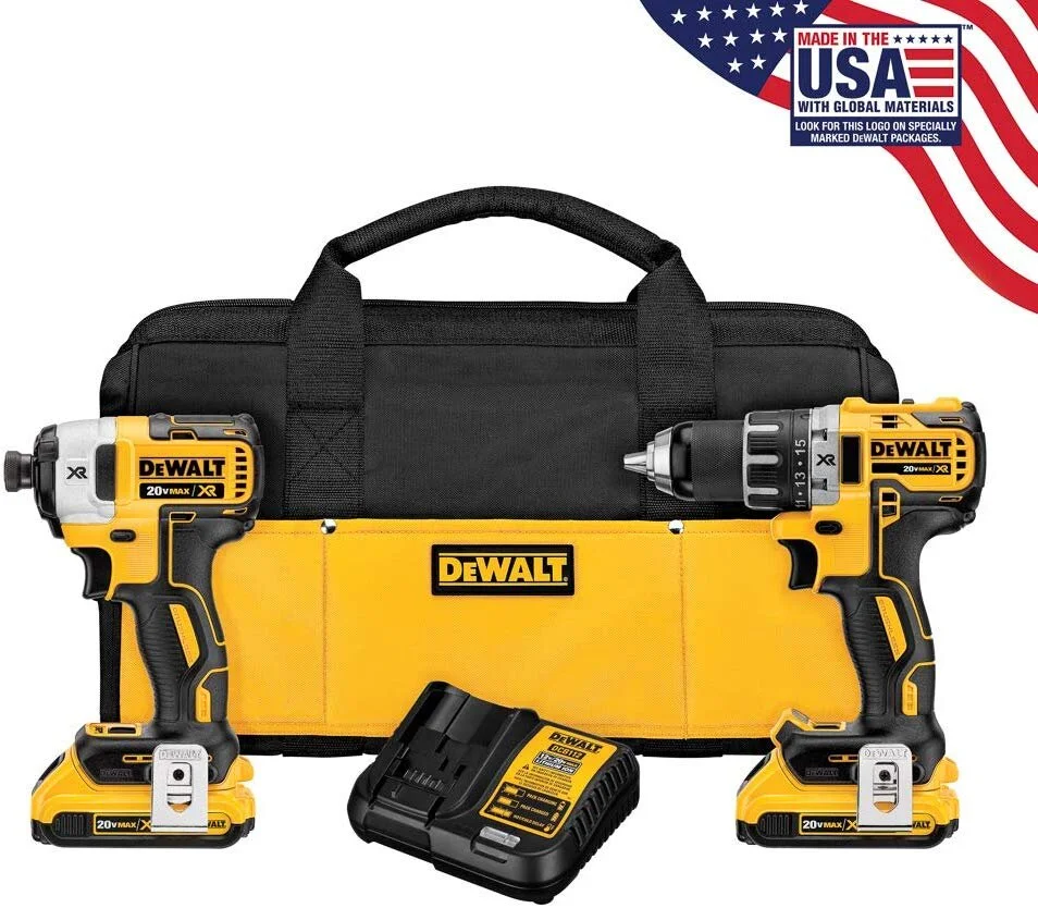 DEWALT 20V MAX XR CORDLESS DRILL COMBO KIT, BRUSHLESS, 2-TOOL FOR $199.00
