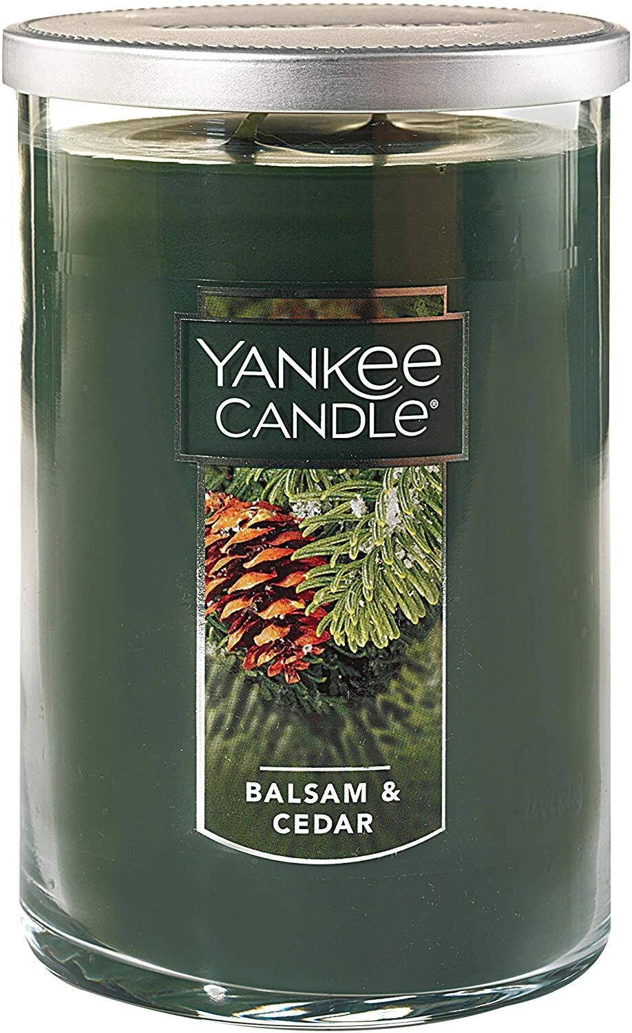 YANKEE CANDLE LARGE 2-WICK TUMBLER CANDLE, BALSAM &amp; CEDAR FOR $11.90