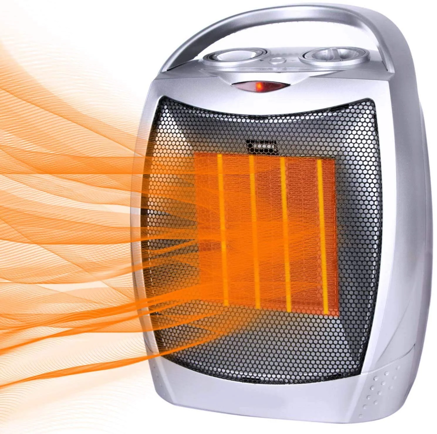 750W/1500W CERAMIC PORTABLE SPACE HEATER FOR $23.36