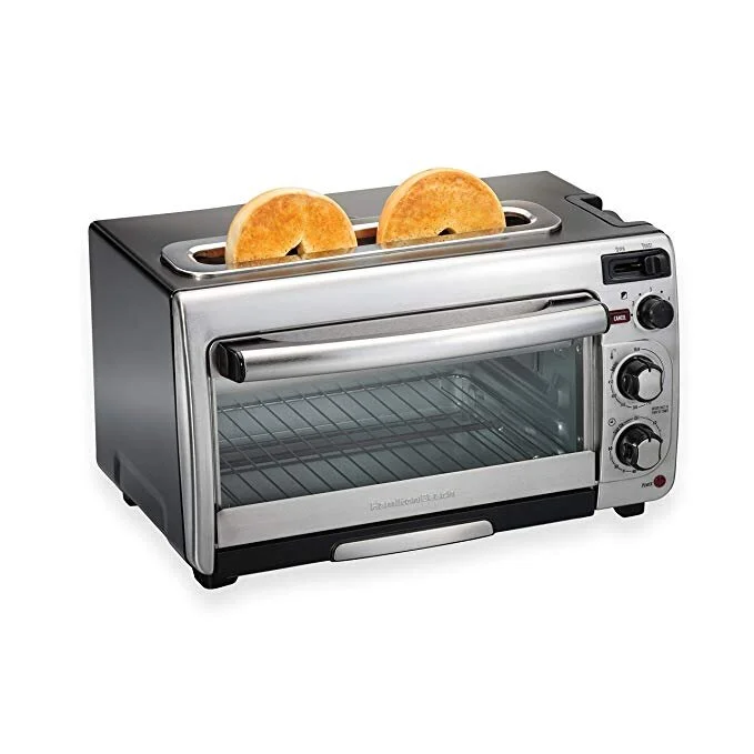 HAMILTON BEACH 2-IN-1 COUNTERTOP OVEN AND LONG SLOT TOASTER FOR $50.99