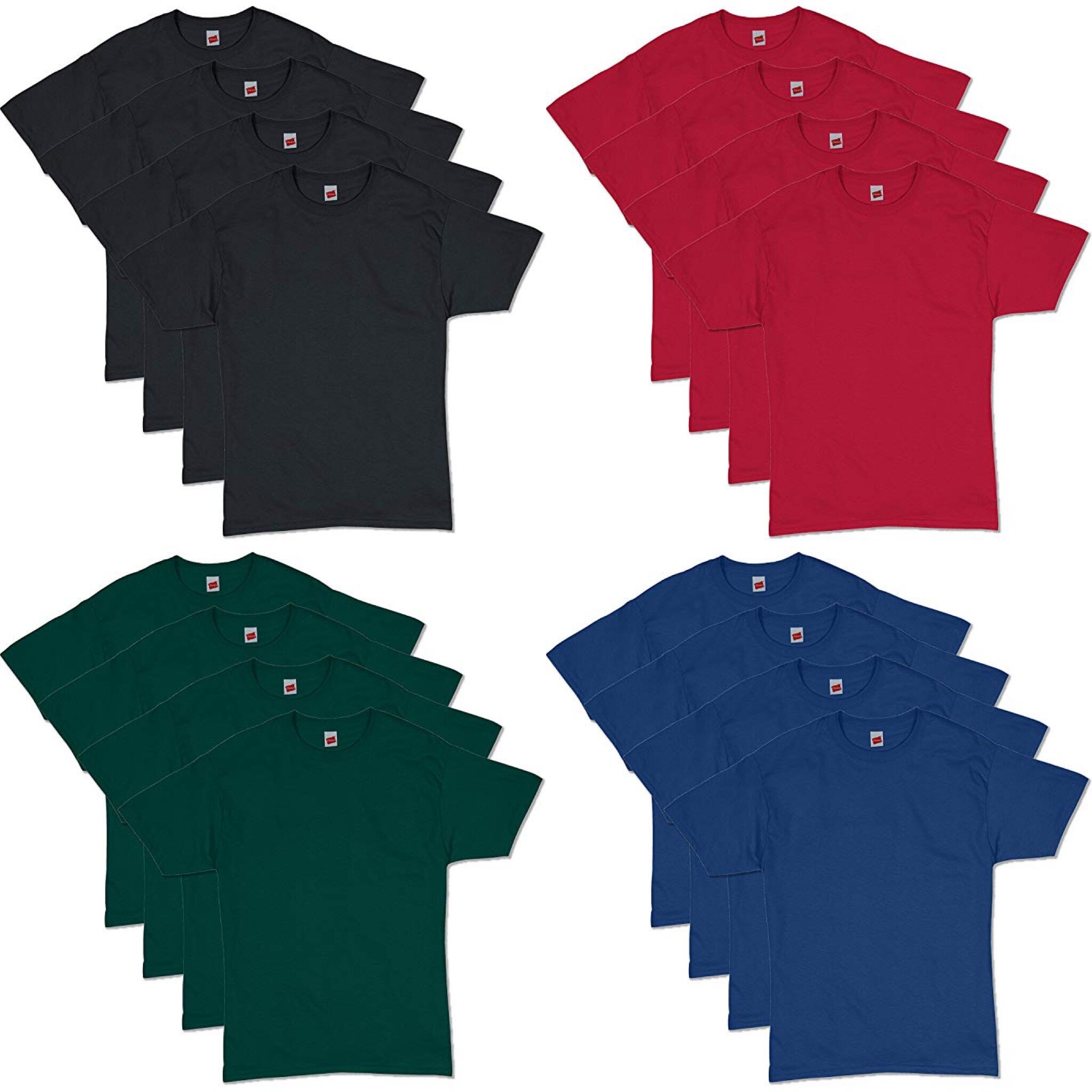 HANES MENS COMFORTSOFT SHORT SLEEVE T-SHIRTS (4 PACK) FOR $11.33