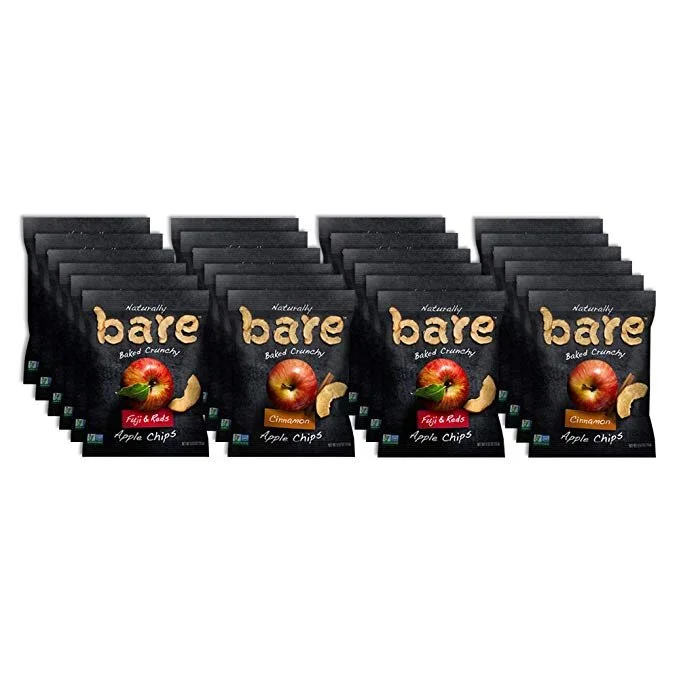 24 SNACK BAGS - BARE NATURAL APPLE CHIPS FOR $12.08