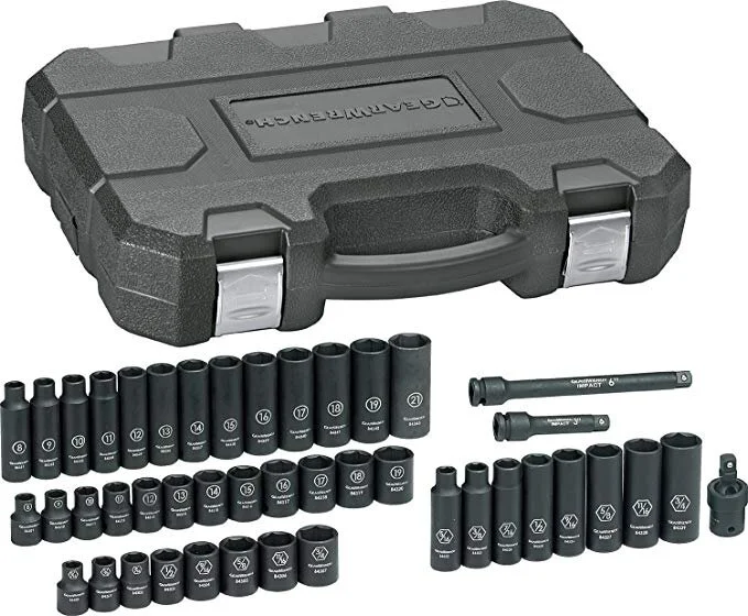 GEARWRENCH 3/8” DRIVE 6 POINT STANDARD & DEEP IMPACT SAE/METRIC SOCKET SET - 44 PIECE FOR $52.25