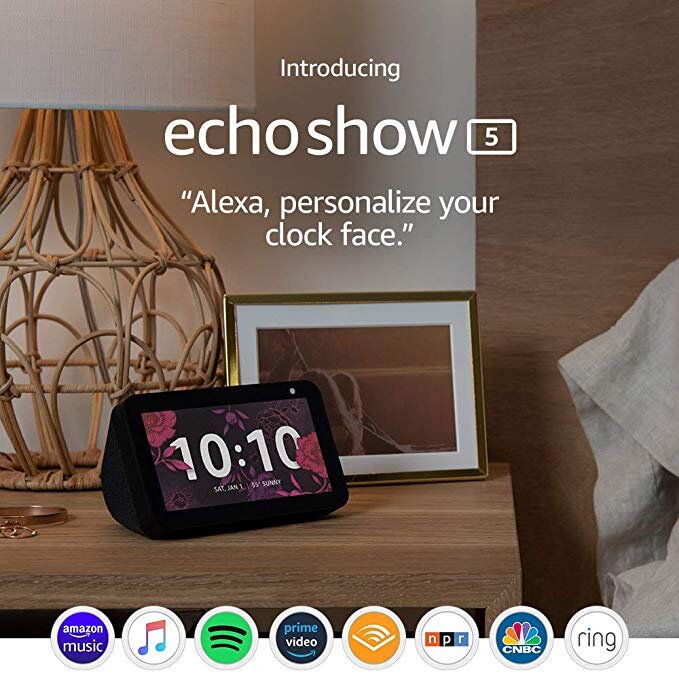 SET OF 2 - ECHO SHOW 5 - COMPACT SMART DISPLAY WITH ALEXA FOR $89.99