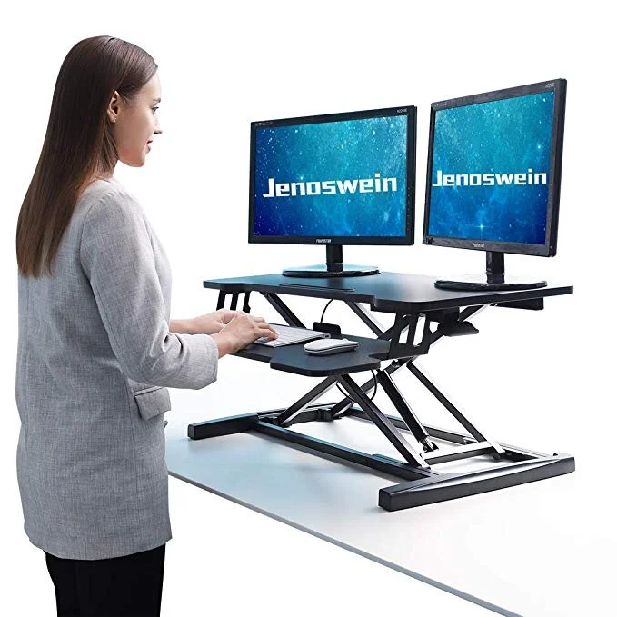 HEIGHT ADJUSTABLE STANDING DESK FOR DUAL MONITORS FOR $59.99