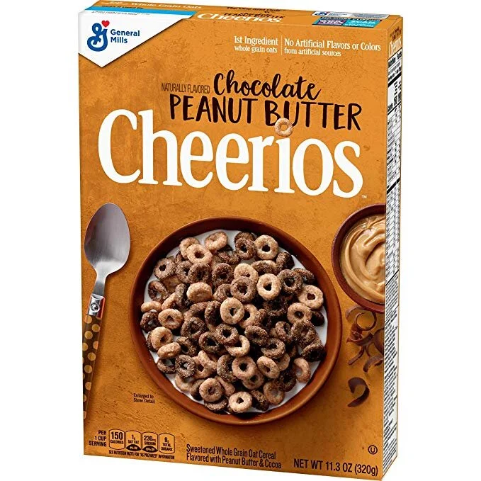 CHOCOLATE PEANUT BUTTER CHEERIOS CEREAL, 11.3 OZ BOX FOR $2.09
