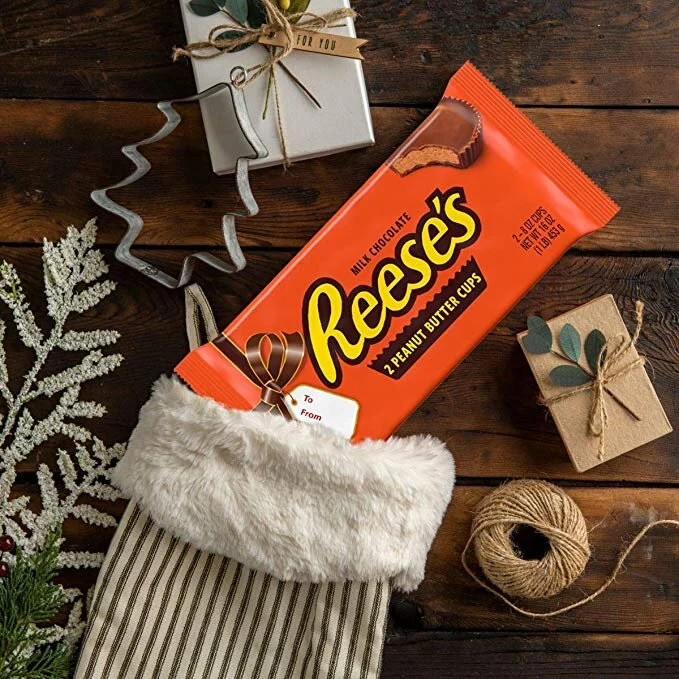 REESE’S PEANUT BUTTER CUPS, WORLDS LARGEST REESE’S CHOCOLATE CUP, 1-POUND BAR (2 - 8 OZ CUPS) FOR $6.99
