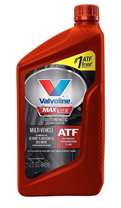 VALVOLINE MAXLIFE FULL SYNTHETIC MULTI-VEHICLE AUTOMATIC TRANSMISSION FLUID, 1. QUARTS FOR $4.47