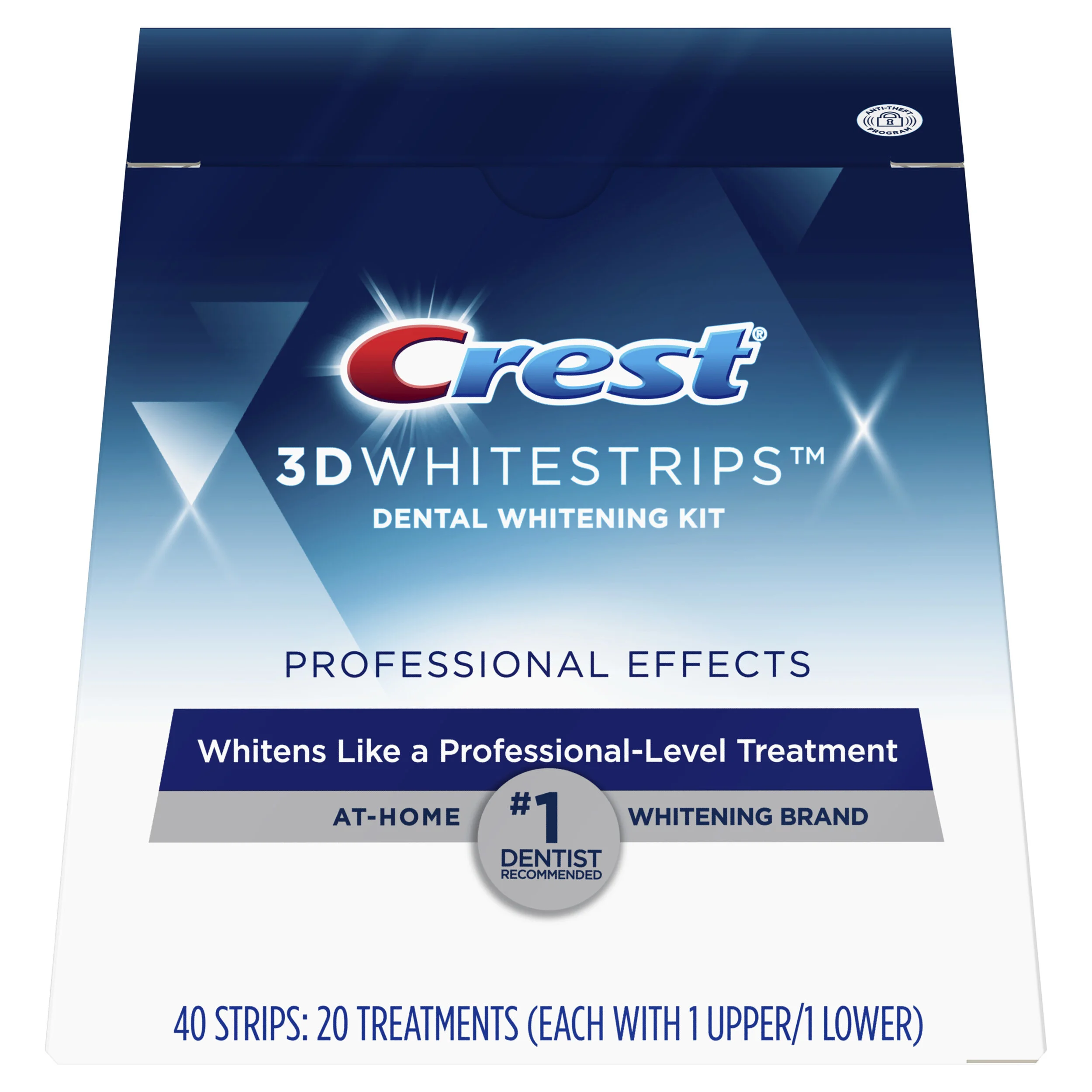 CREST 3D WHITESTRIPS PROFESSIONAL EFFECTS TEETH WHITENING STRIPS KIT, 20 TREATMENTS FOR $29.88